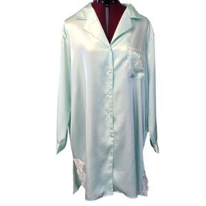 Ivy And Annabelle Intimates Blue Lingerie Women's Plus 1X Long Sleeve